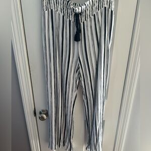 Women’s drawstring wide leg pants